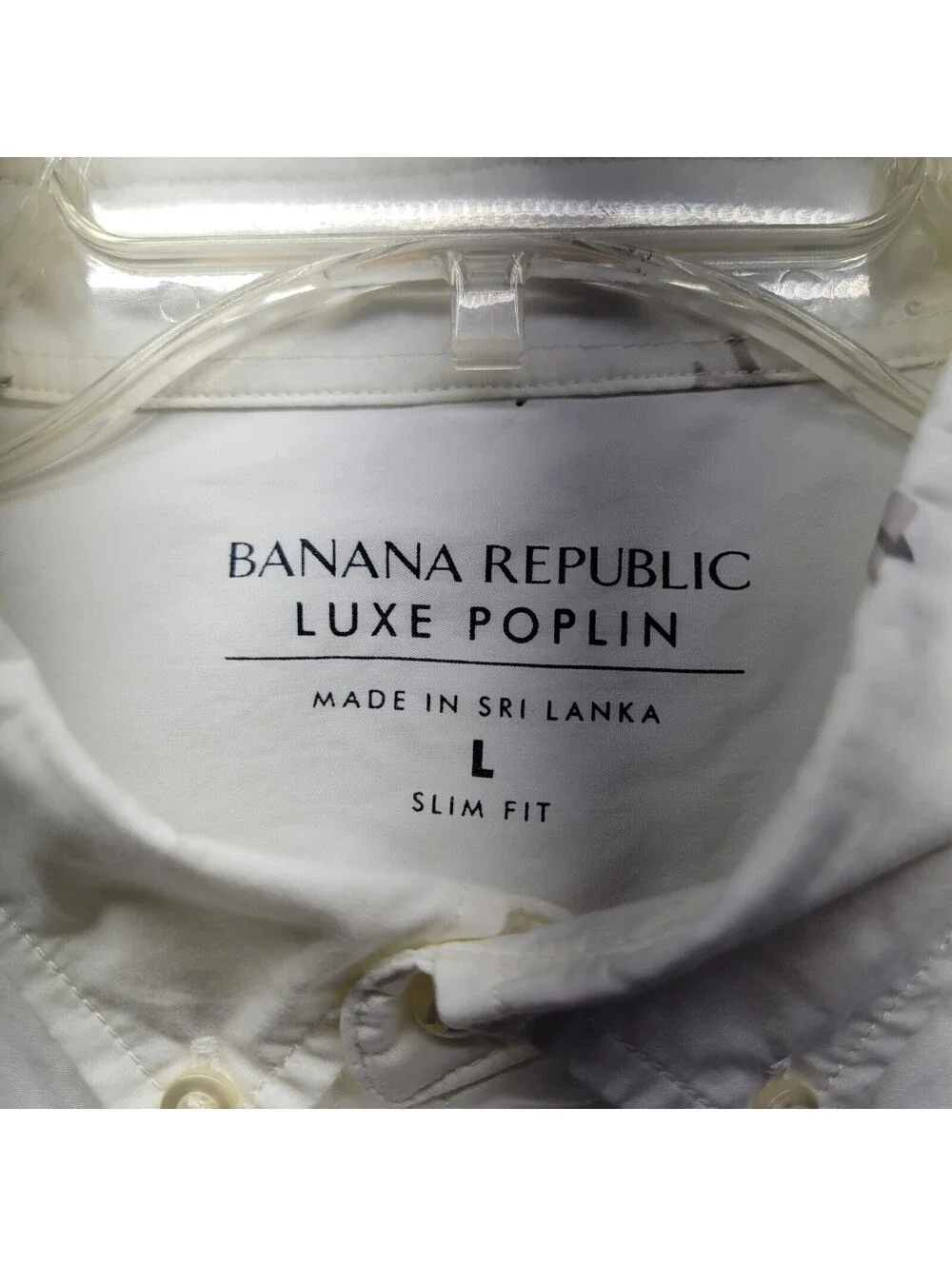 Banana Republic Shirt Men's Sz L Button Up Luxe Poplin Paper Plane Slim Cotton